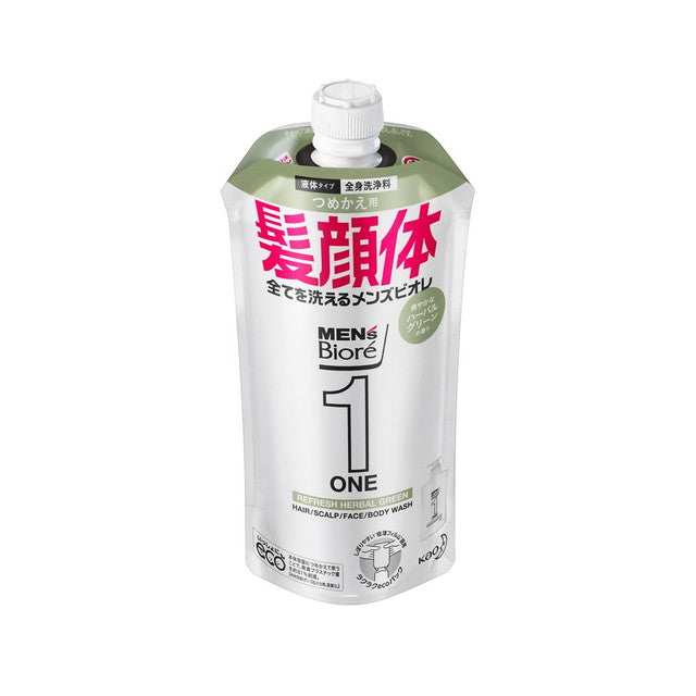 花王 メンズビオレONE ハーバルグリーン 詰め替え 340ml