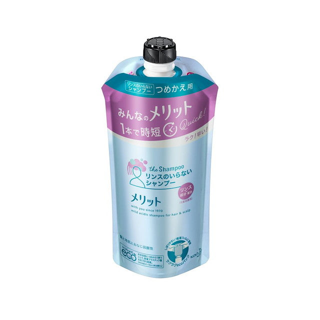 【医薬部外品】花王 メリット リンスのいらないシャンプー 詰め替え 340ml