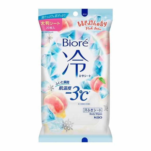 花王 ビオレ 冷シート ももせっけんの香り 大判 20枚入り