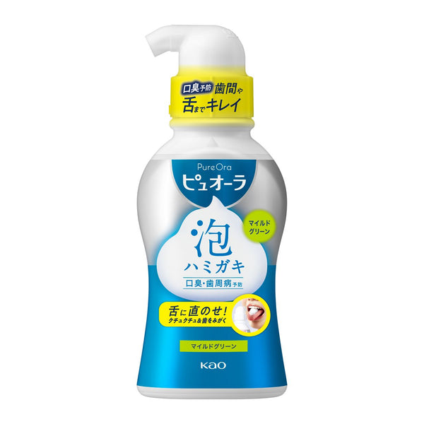 [医药部外品] 药用 Pyuora 泡沫牙膏 淡绿色 190ml *