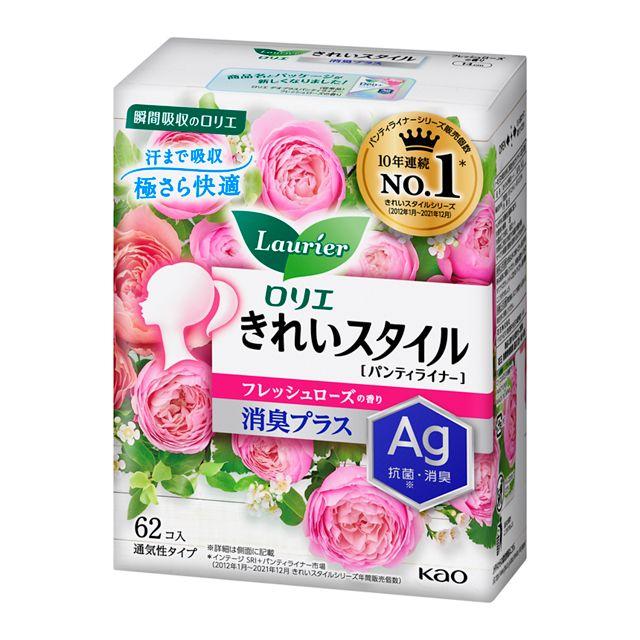 Kao Laurier Kirei Style Fresh Rose Fragrance Deodorant Plus 62 pieces