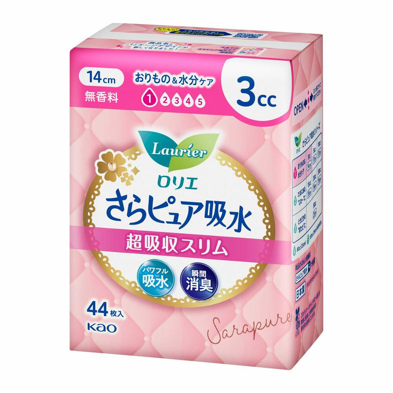 花王 ロリエさらピュア吸水 超吸収スリム 3cc 無香料 44枚