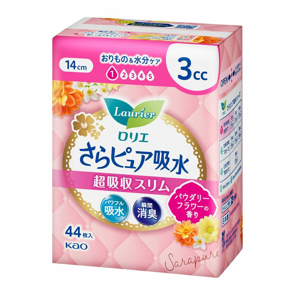 花王 ロリエさらピュア吸水 超吸収スリム 3cc パウダリーフラワーの香り 44枚