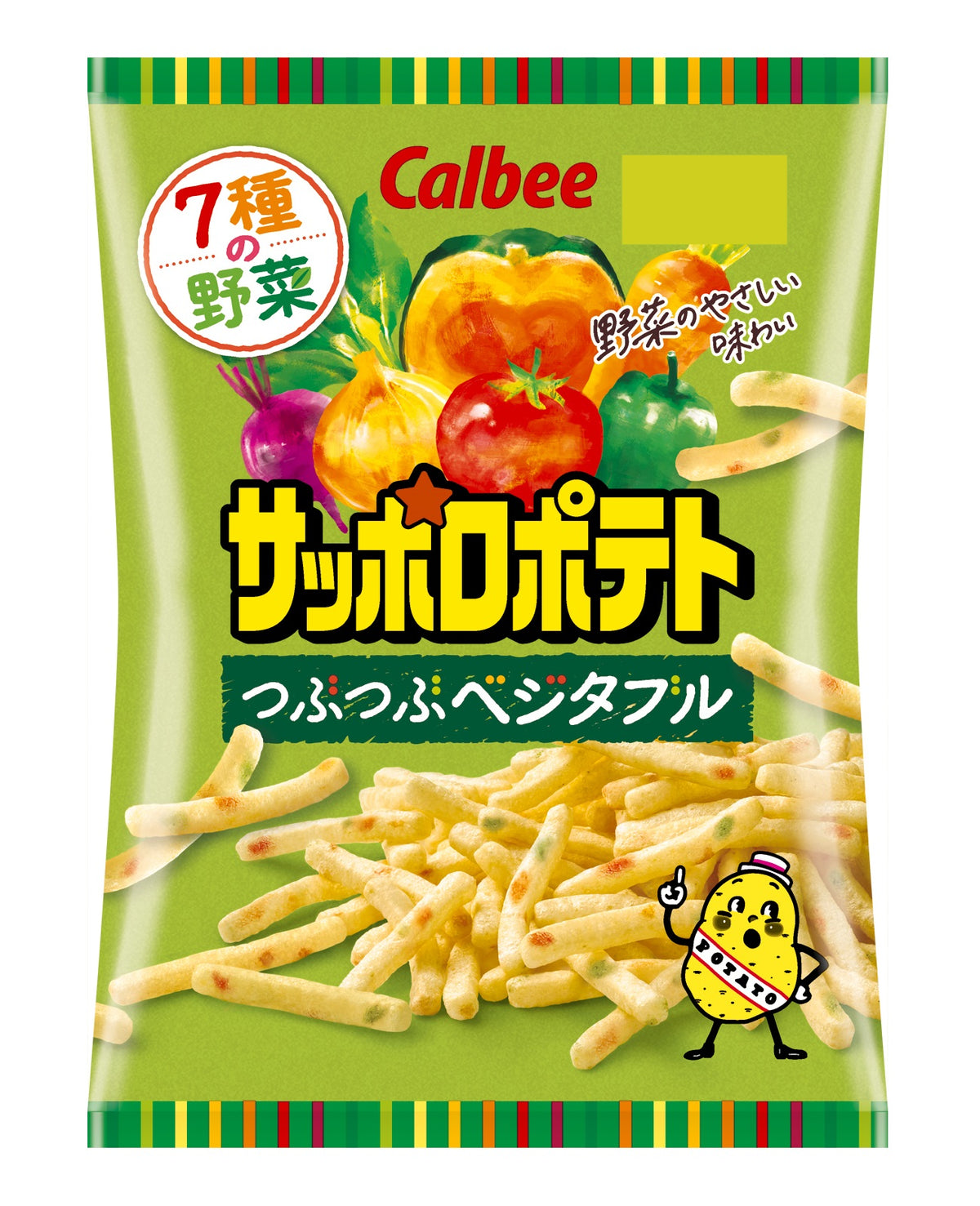 新さっぽろ　スナック カルビー サッポロポテトつぶつぶベジタブル 72g
