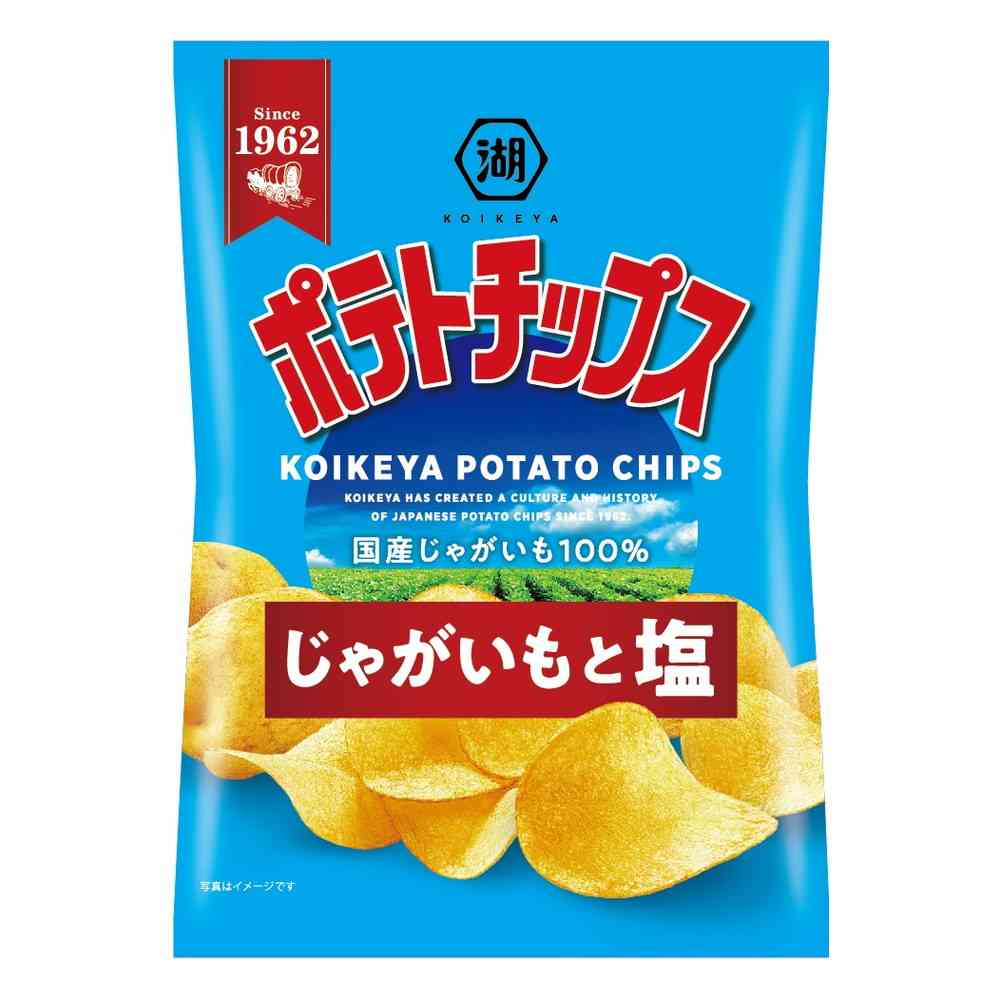 ◇湖池屋 ポテトチップス じゃがいもと塩 55g