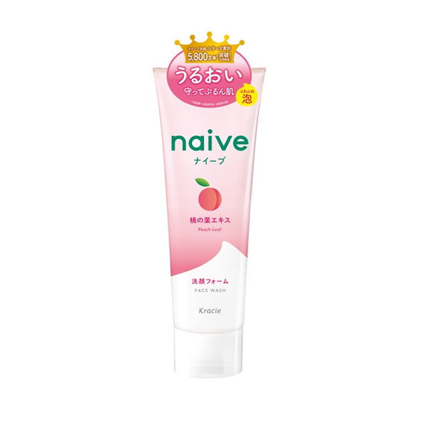 Kracie Home Products Naive Cleansing Foam with Peach Leaf Extract 130g