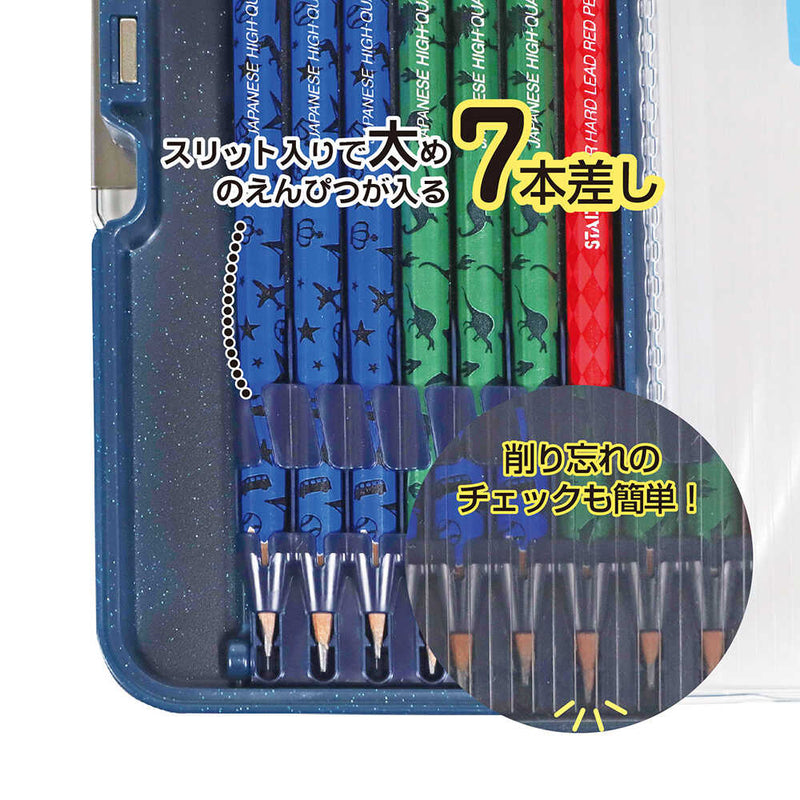 クツワ MG筆入 ピッタントンクリア ネイビー