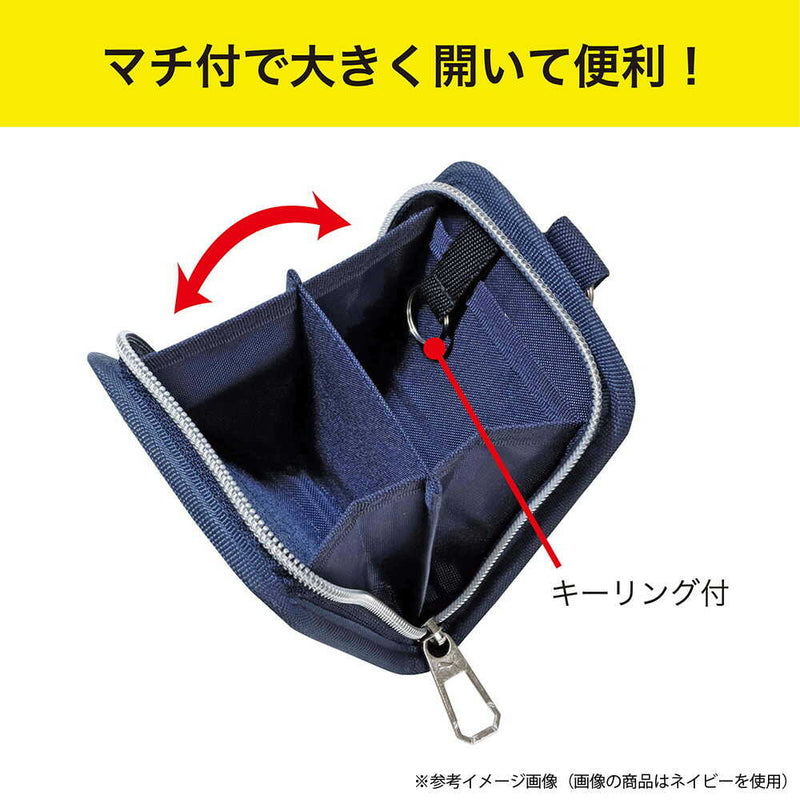 クツワ  縦型マルチウォレット ブラック 82g