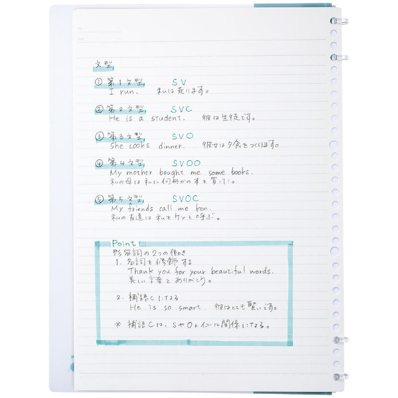 コクヨ キャンパスノートのように使えるバインダー（2X2リング）A4 30穴 1冊