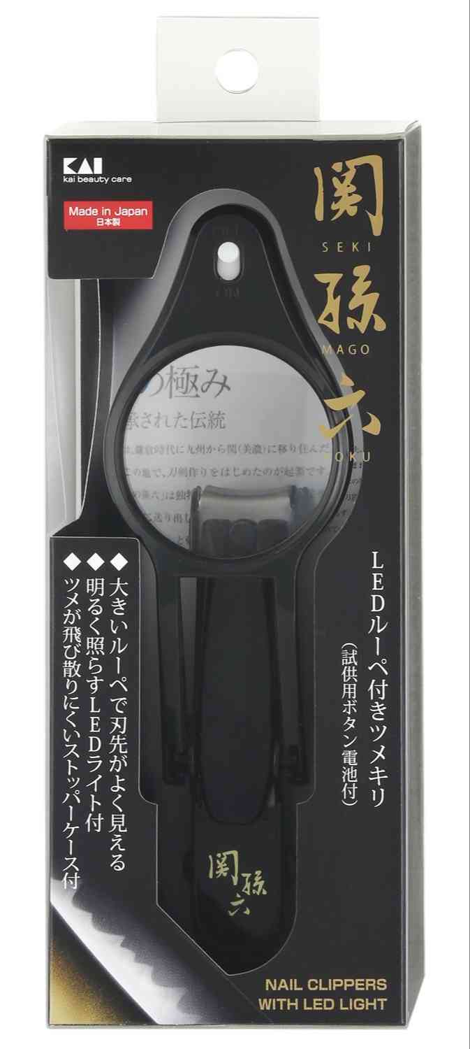 貝印 HC1837 関孫六 LEDルーペ付きツメキリ 1コ入