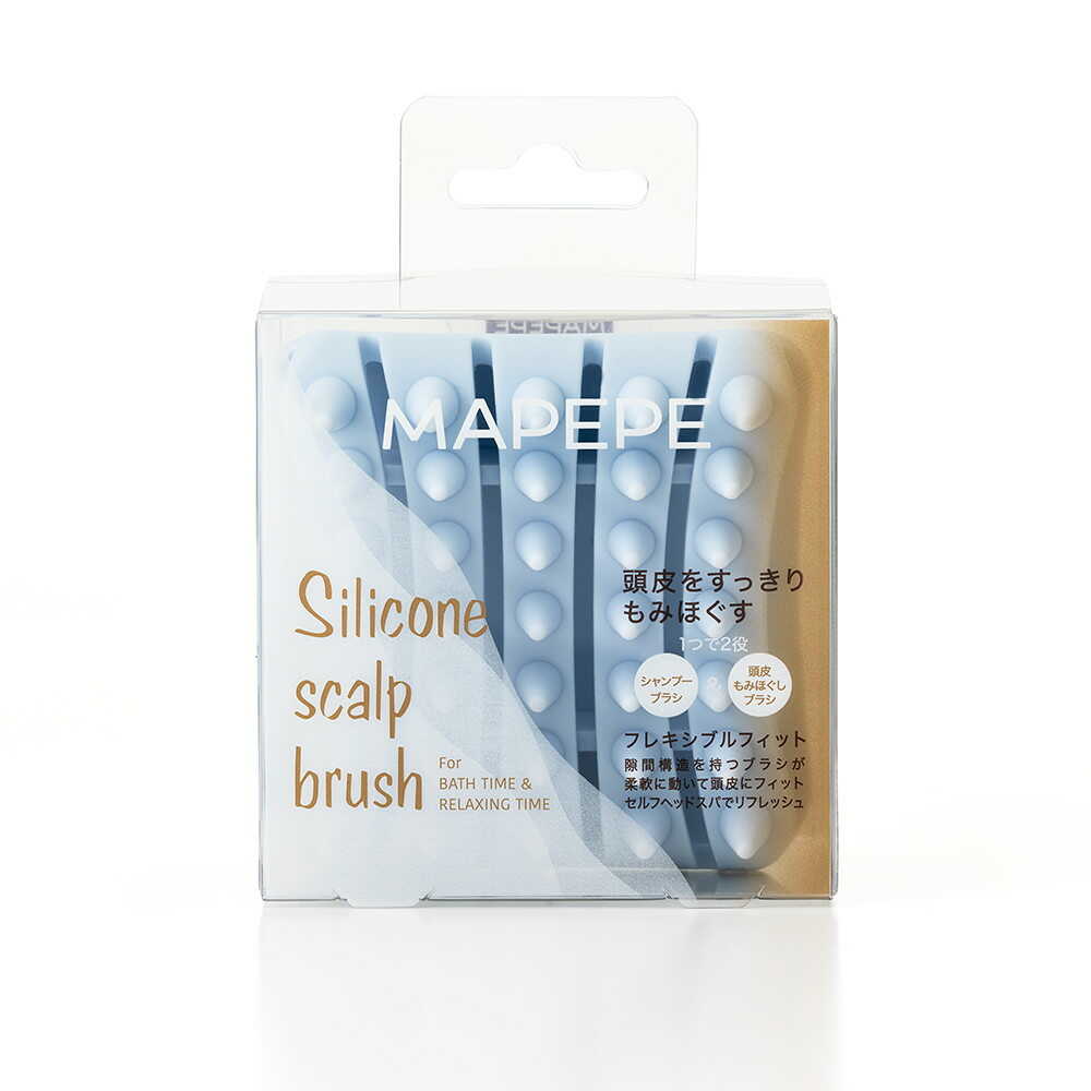 シャンティ マペペ シリコーンスカルプブラシ ライトブルー 1個