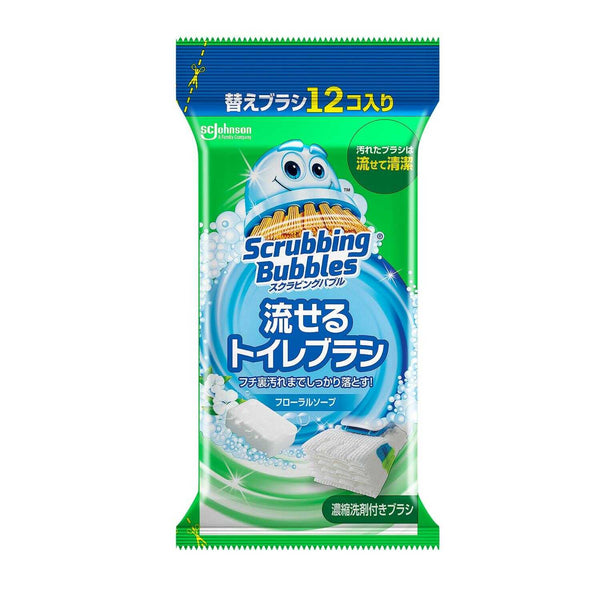 ジョンソン NSB流せるトイレブラシフローラルソープ替え 替え12個