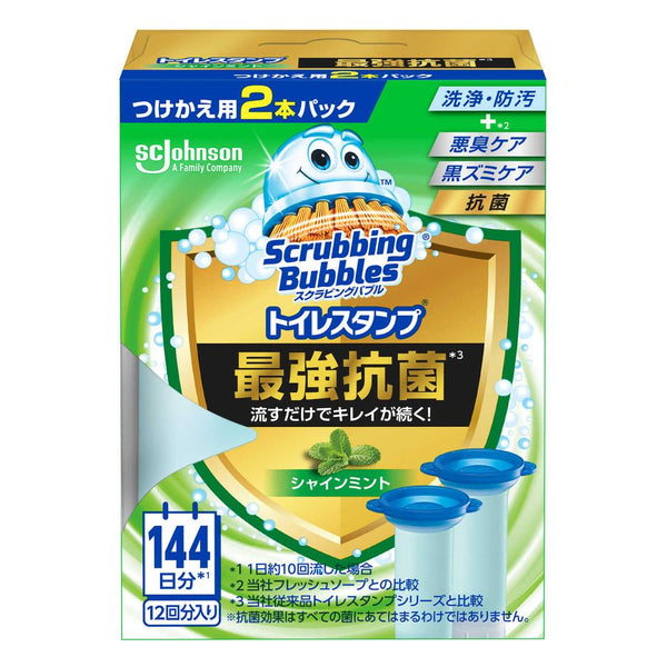 ジョンソン スクラビングバブル トイレスタンプ 最強抗菌 シャインミント つけ替え 12回分（38g×2個入）