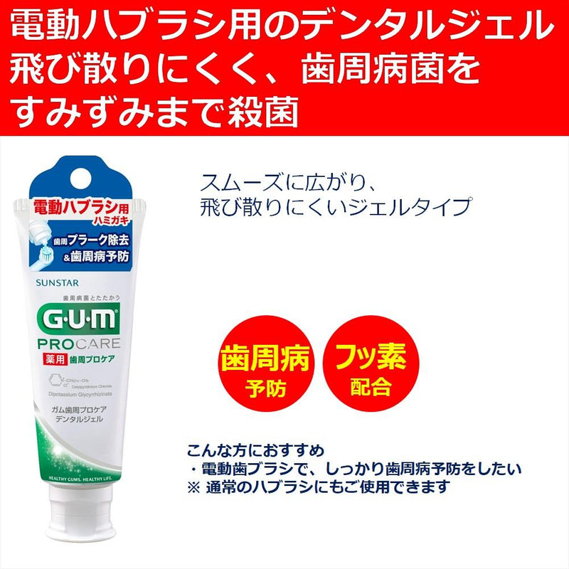 Gum periodontal professional care dental gel [for electric toothbrush]