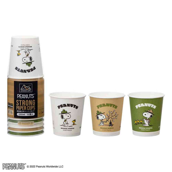 サンナップ C2515ASN FMX アンドスケープ ストロングカップ スヌーピー 250ml 15個入