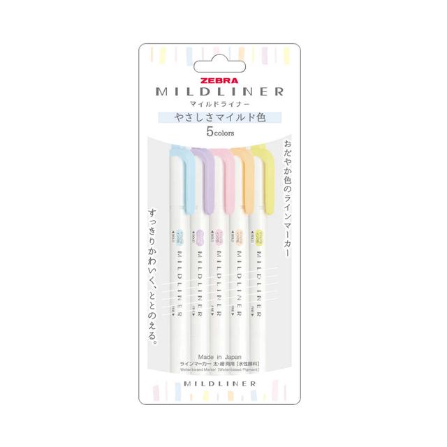 Mildliner gentleness mild 5 color set