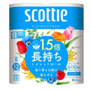 日本製紙 スコッティ フラワーパック1.5倍長持ち シングル 75m×8ロール