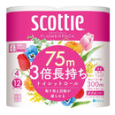 日本製紙 スコッティ フラワーパック 3倍長持ち ダブル 75m×4ロール