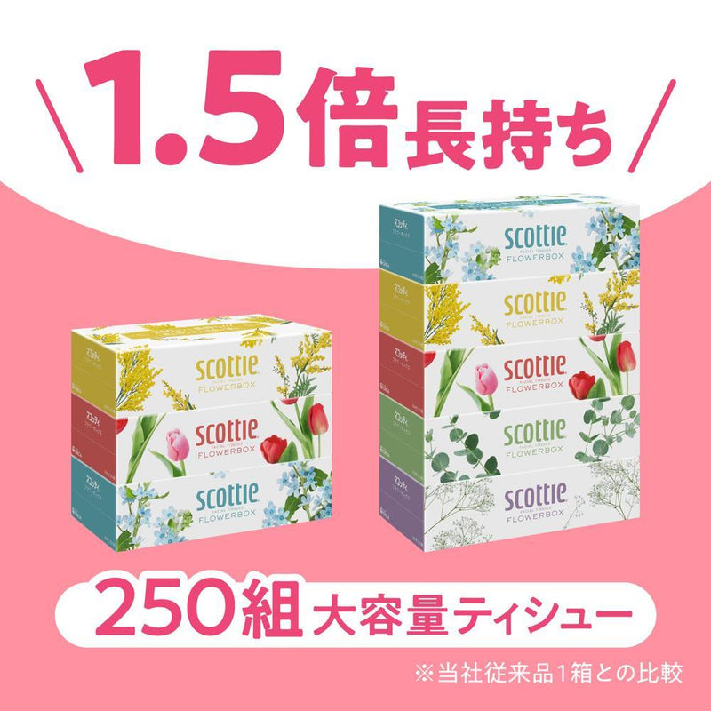 日本製紙 クレシア スコッティ ティシュー フラワーボックス 250組×3個入