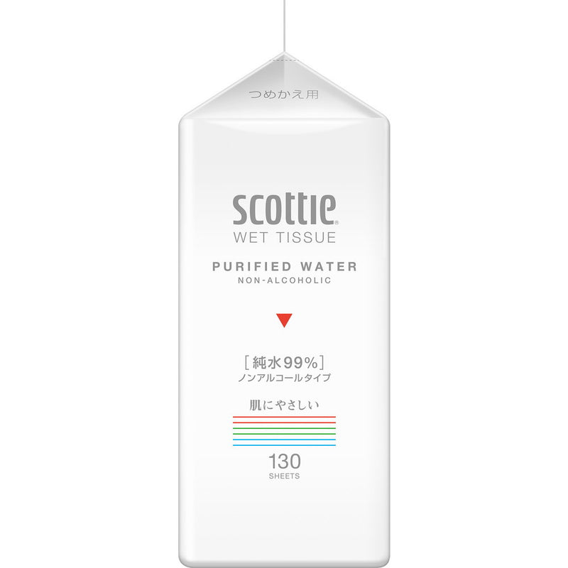 Scotty Wet Tissue Pure Water 99% 130 Sheets Refill