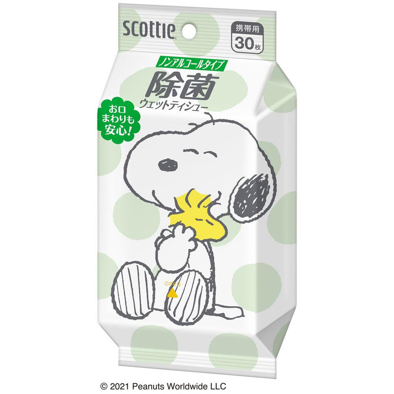 Scotty Wet Tissue Disinfectant Non-alcoholic Snoopy 30 Sheets