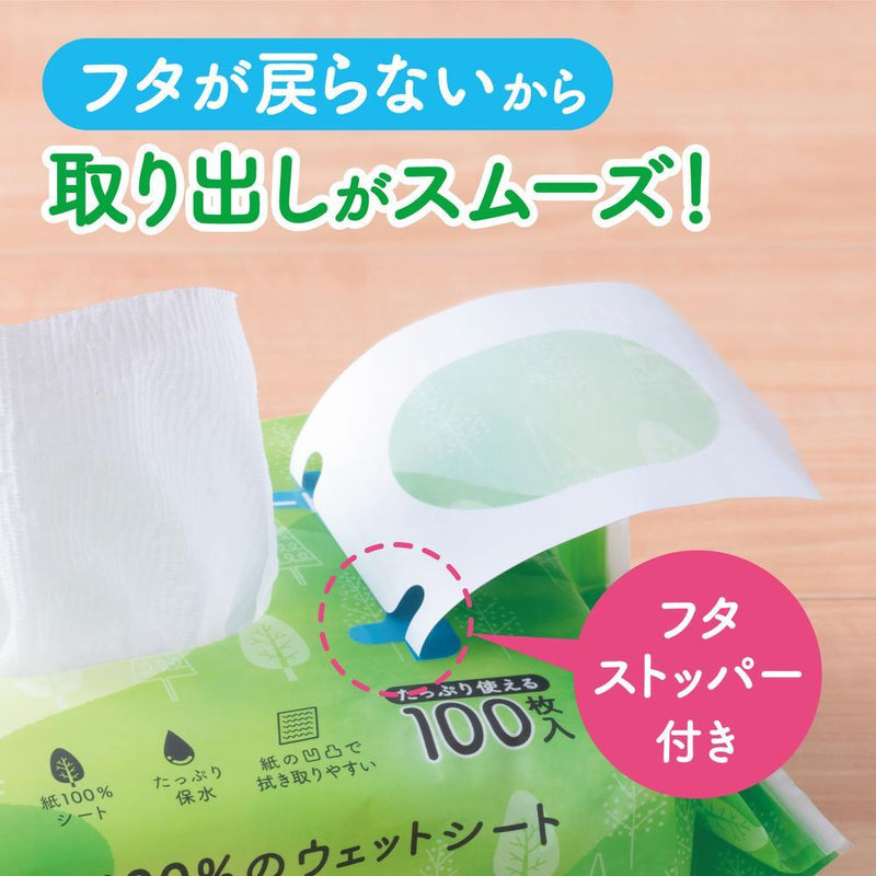 日本製紙 クレシア スコッティ ウェットティシュー 除菌 アルコールタイプ PULP WET 100枚×3コパック