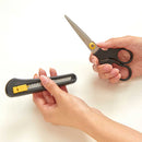 サンスター文具 カッター付ハサミ ブラック 1個