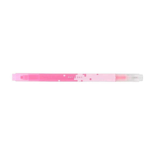 サンスター文具 四角マーカー dot e pen（ドット・エ・ペン） 蛍光ピンク 1本