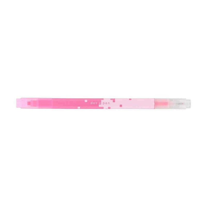 サンスター文具 四角マーカー dot e pen（ドット・エ・ペン） 蛍光ピンク 1本