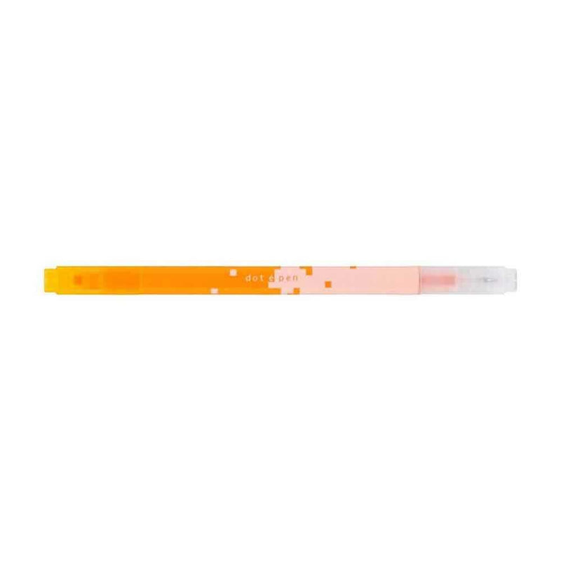 サンスター文具 四角マーカー dot e pen（ドット・エ・ペン） オレンジ 1本