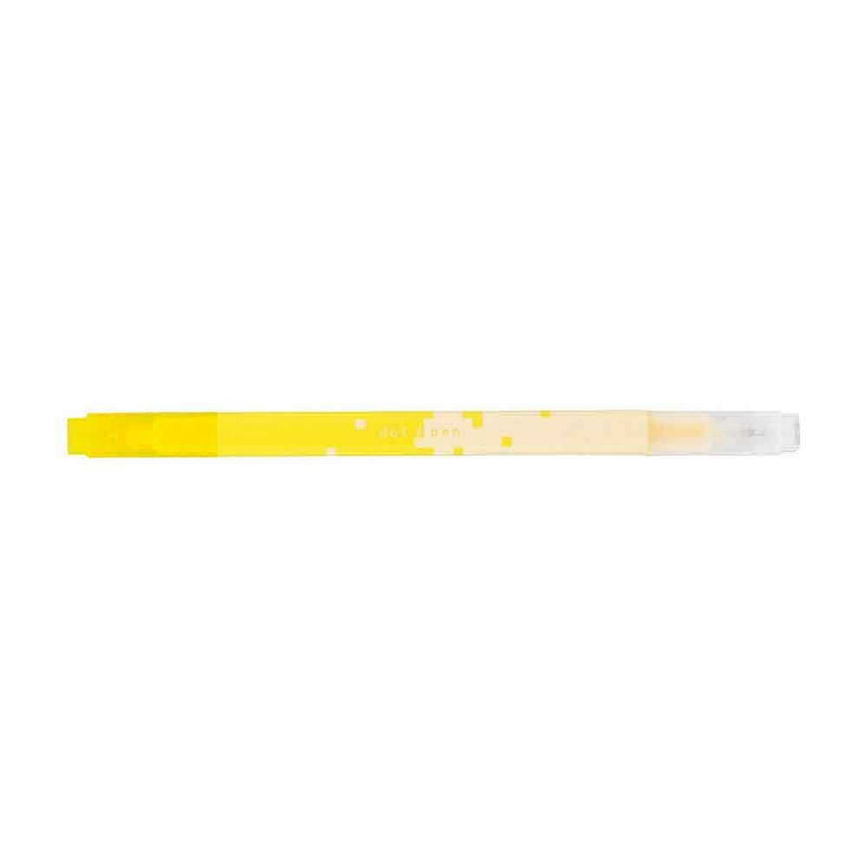 サンスター文具 四角マーカー dot e pen（ドット・エ・ペン） イエロー 1本