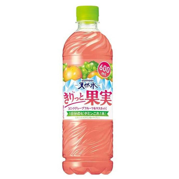 ◆サントリー 天然水 きりっと果実 ピングレ＆マスカット 600ml