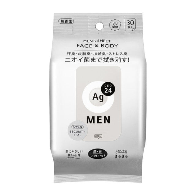 Fine Today AG Deo 24 Men's Sheet Face &amp; Body Unscented 30 Sheets