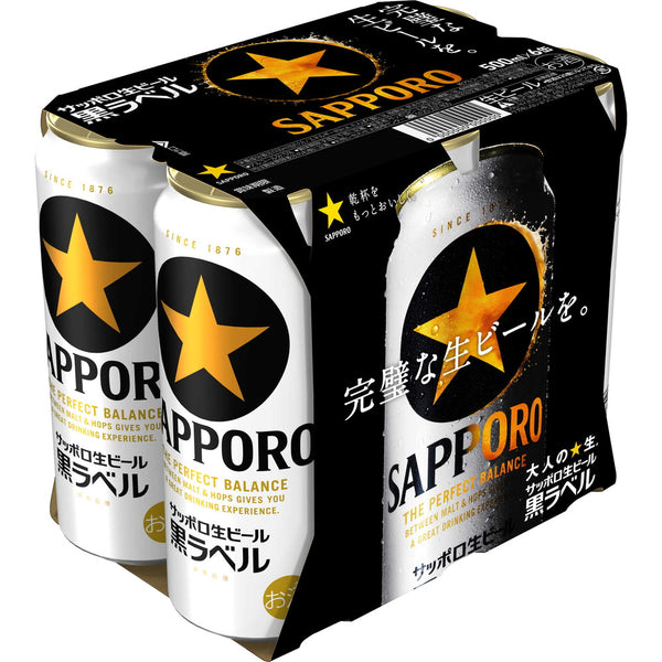 サッポロ生ビール 黒ラベル 500ml×6本
