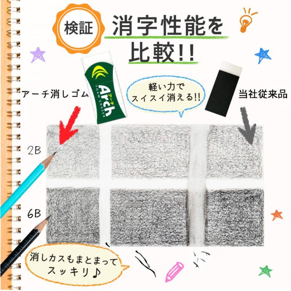 グレー 円形消しゴム サクラクレパス アーチ消しゴムM－5P 5個入