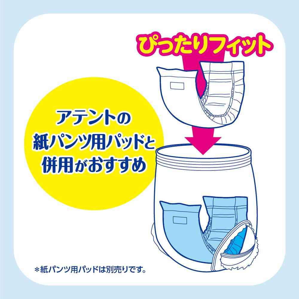 12袋(計216枚) 男女共用アテント紙パンツ用夜１枚安心パッド18枚入 アテント 紙パンツ用夜1枚安心パッド 4回吸収｜介護用品・吸水ケア用品