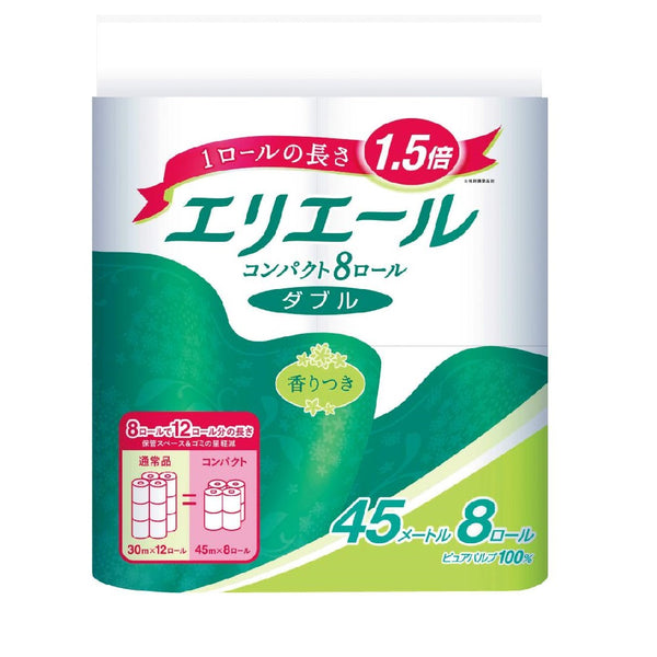 大王製紙 エリエールトイレット1.5倍巻 ダブル 8ロール