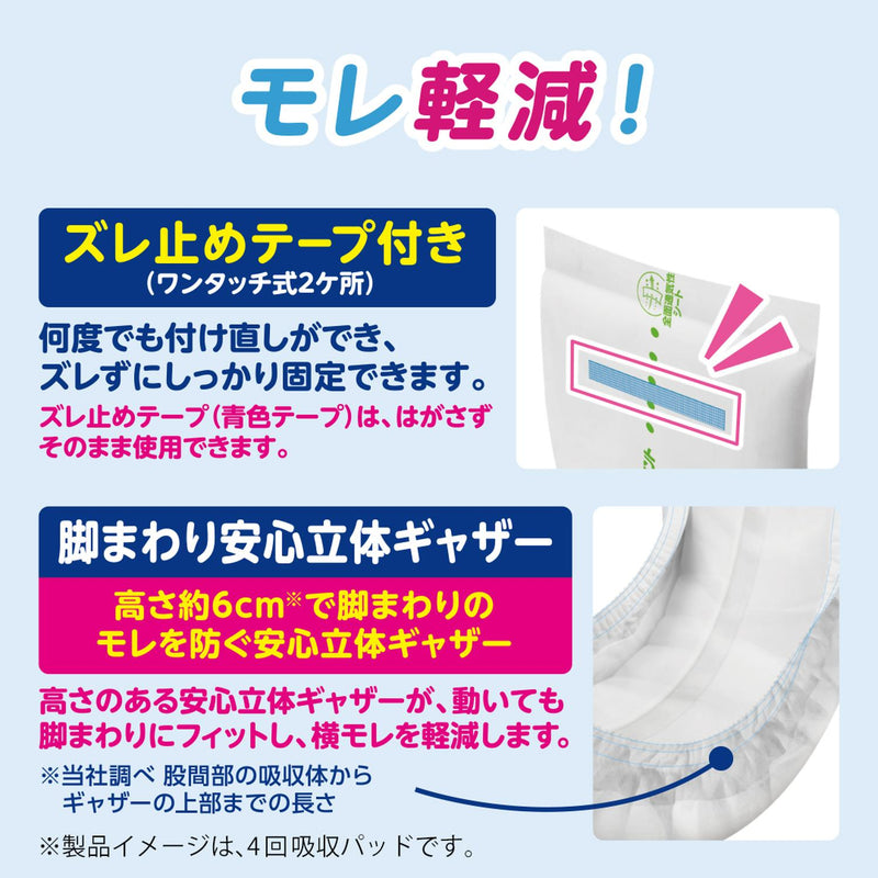 【大人用紙おむつ類】エリエール アテント 紙パンツ用尿とりパッド ぴったり超安心 2回64枚