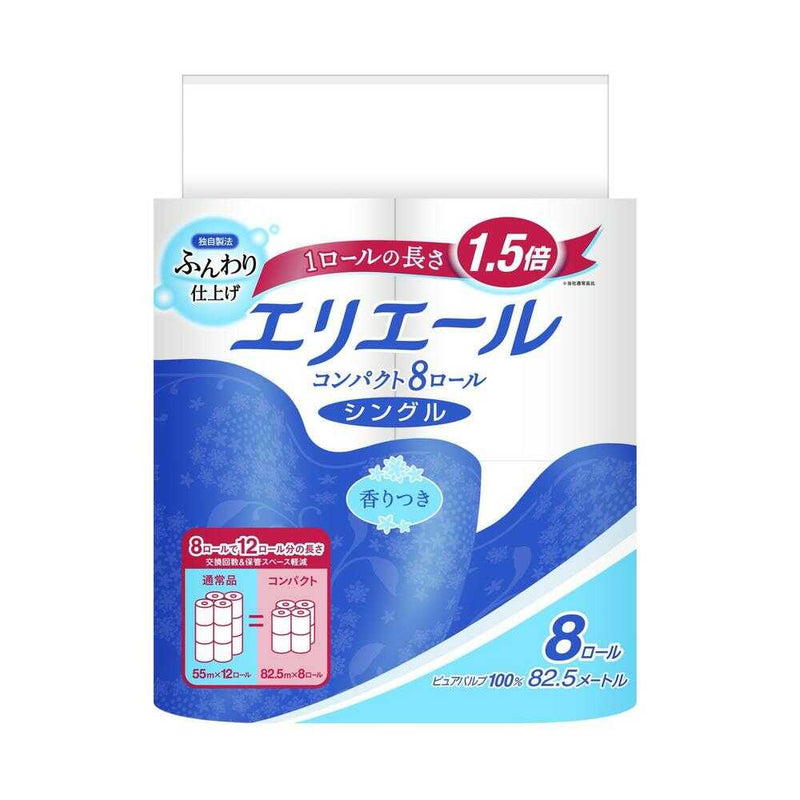 大王製紙 エリエールトイレットテイシューコンパクト シングル 8ロール