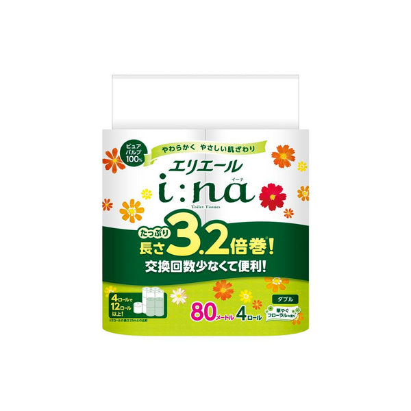 大王製紙 エリエールイーナトイレットダブル3.2倍巻 ダブル 4ロール