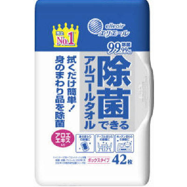 エリエール除菌できるアルコールタオルボックス本体42枚