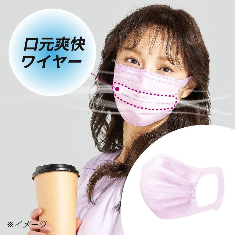 大王製紙 ハイパーブロックマスク ムレ爽快カラーズ ラベンダー ふつう