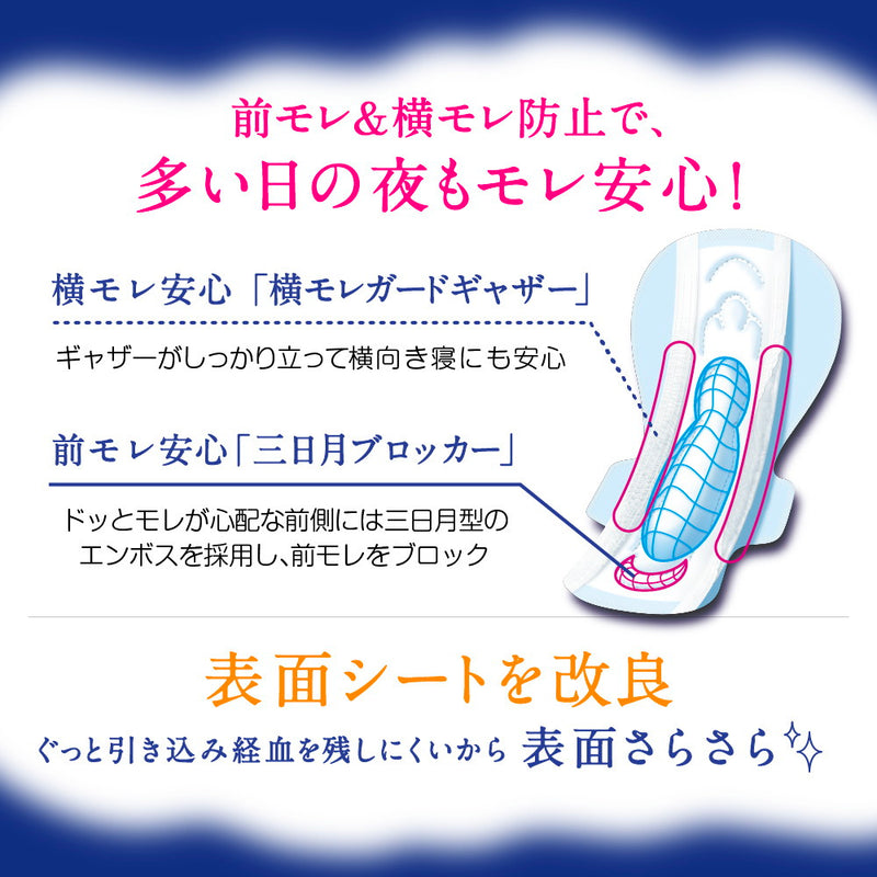 大王製紙 エリス 朝まで超安心 360 特に多い日の夜用 羽つき 18枚入り