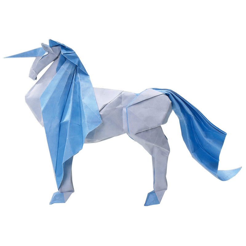 Super difficult origami unicorn 6 sheets (2 sheets of White Senka paper Okuetsu &lt;Orange&gt;, 4 sheets of high-quality paper)