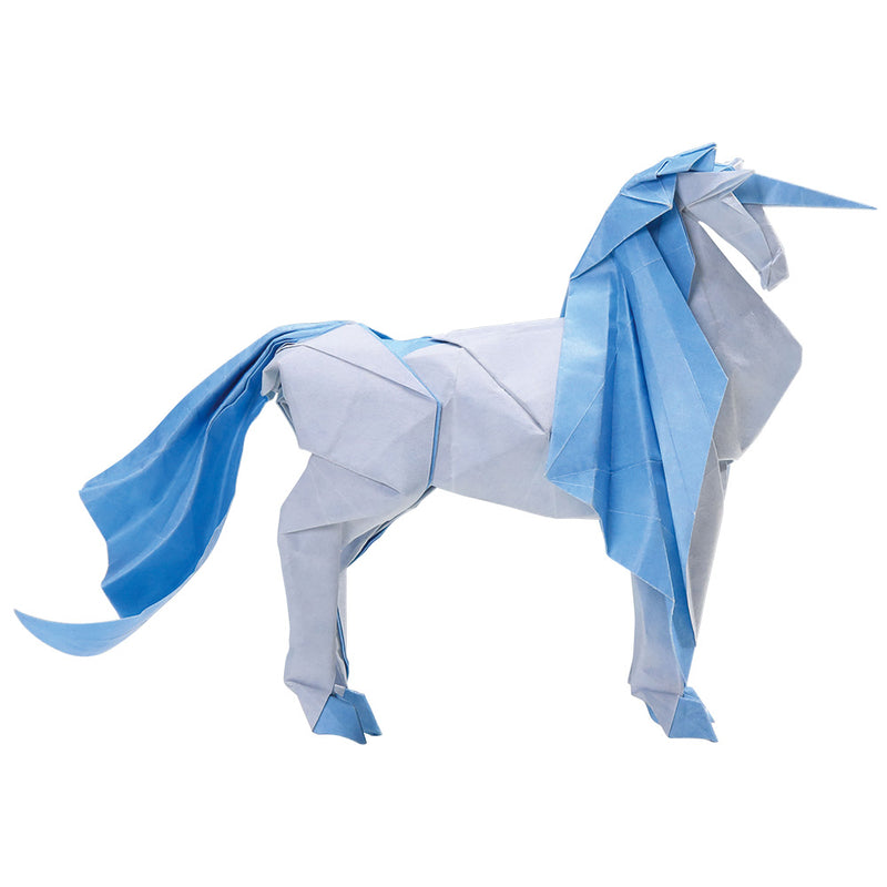 Super difficult origami unicorn 6 sheets (2 sheets of White Senka paper Okuetsu &lt;Orange&gt;, 4 sheets of high-quality paper)