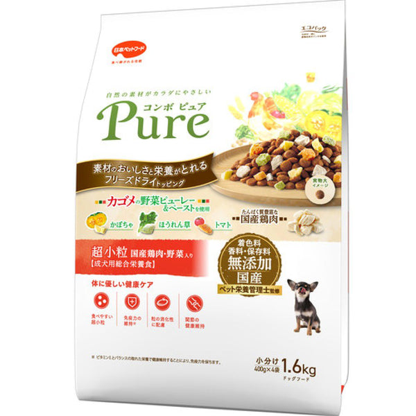 日本ペットフード コンボピュアドッグ 超小粒 1.6kg