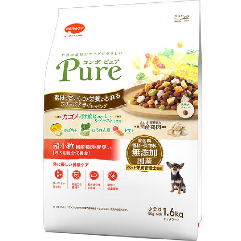 日本ペットフード コンボピュアドッグ 超小粒 1.6kg