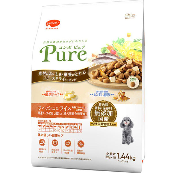 日本ペットフード コンボピュアドッグ フィッシュ＆ライス 1.44kg