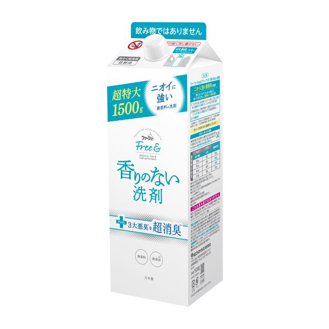 ファーファ フリー＆ 香りのない洗剤 超コンパクト液体洗剤 無香料 エコパック 詰め替え1500g※