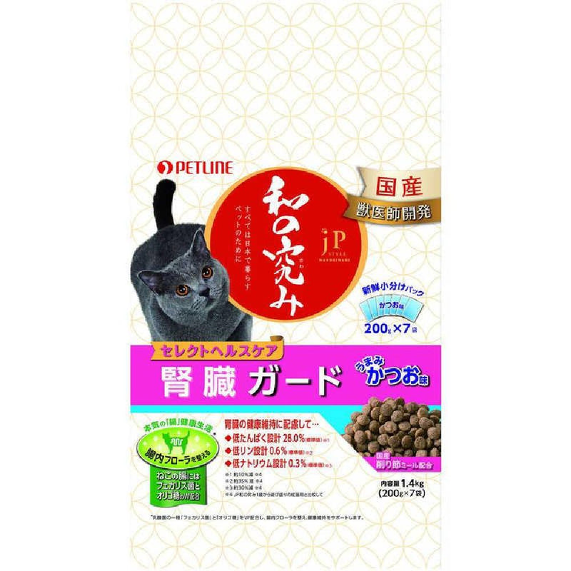 ペットライン JPスタイル 和の究み セレクトヘルスケア 腎臓ガード かつお味 1.4kg